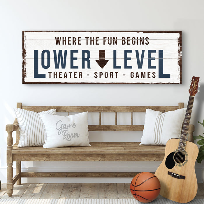 Lower Level Sign Custom Bar Signs For Home Bar Ideal For Personalized Basement Bar Sign