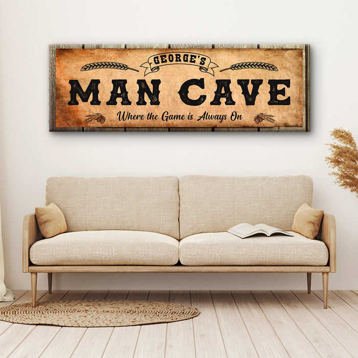 Personalized Man Cave Sign Rustic Man Cave Sign For Custom Bar Signs Or Home Bar