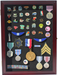 Collector Medal/Lapel Pin Display Case Holder Cabinet Shadow Box  (Cherry Finish)., Collector Medal/Lapel Pin Display Case Holder Cabinet Shadow Box, The Military Gift Store, Display Case Accessories