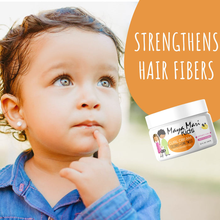 Maya Mari - Kids Curl Cream With Coconut Oil, Curly Hair Cream, Coconut and Lime Twist, 12 oz Hair Care Los Angeles Brands 