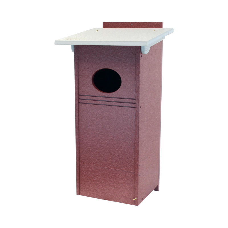 Wood Duck Bird House, Made with Durable Poly Lumber, Post-Mount Design