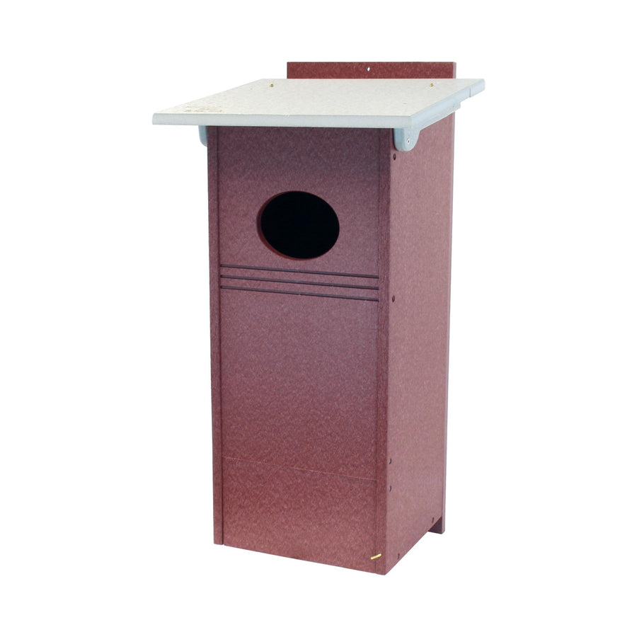 Wood Duck Bird House, Made with Durable Poly Lumber, Post-Mount Design