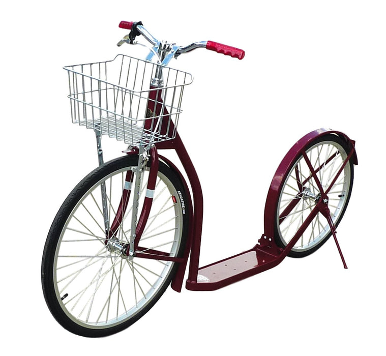 Amish-Made Deluxe Kick Scooter Bike, 24" Front Wheel 20" Rear Wheel, Adult-Size