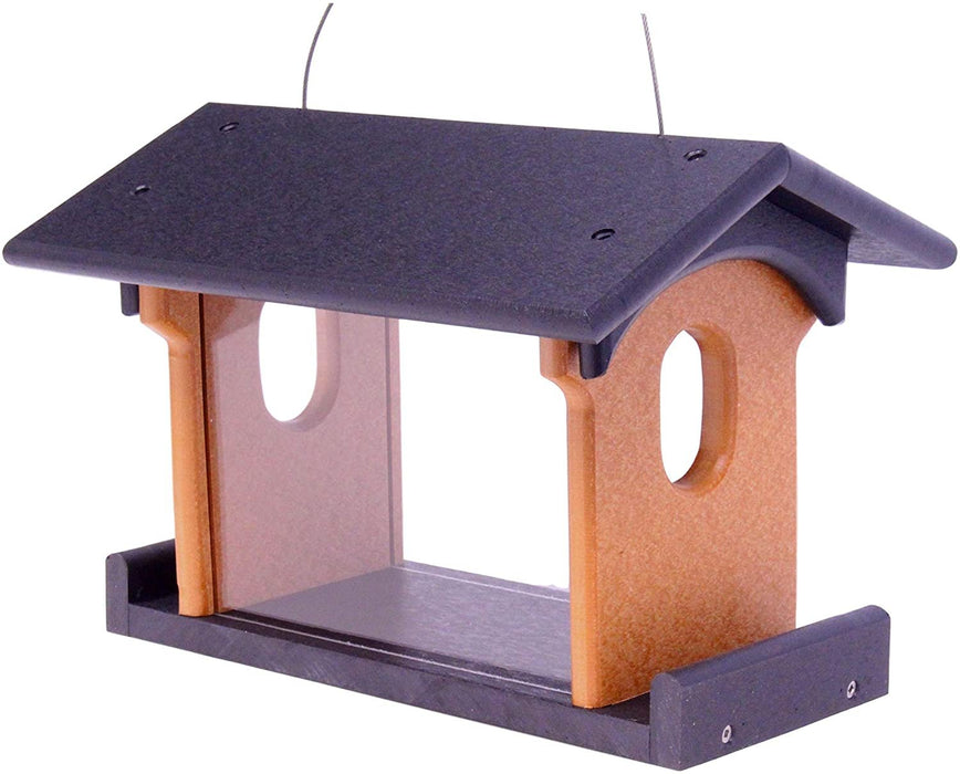 Amish-Made Bluebird Feeder, Made With Poly Lumber, For Feeding Mealworms