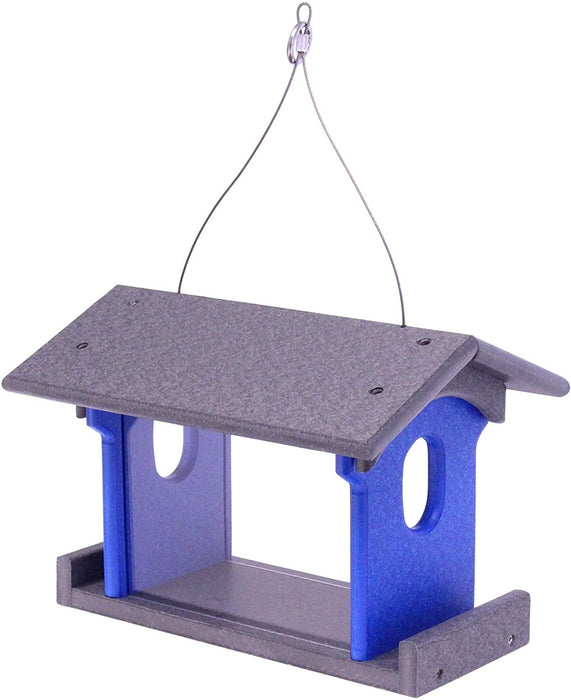 Amish-Made Bluebird Feeder, Made With Poly Lumber, For Feeding Mealworms