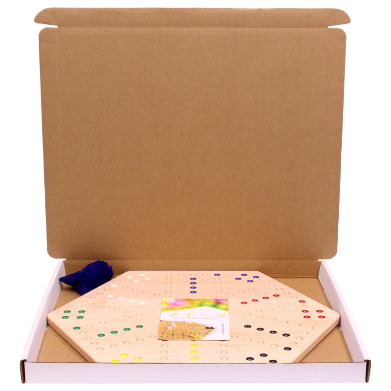 Aggravation Wahoo Marble Board Game, Double-Sided, Hand Painted
