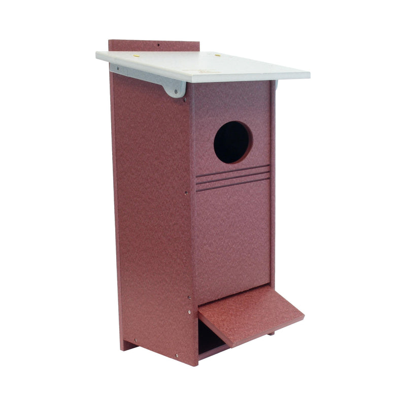 Wood Duck Bird House, Made with Durable Poly Lumber, Post-Mount Design