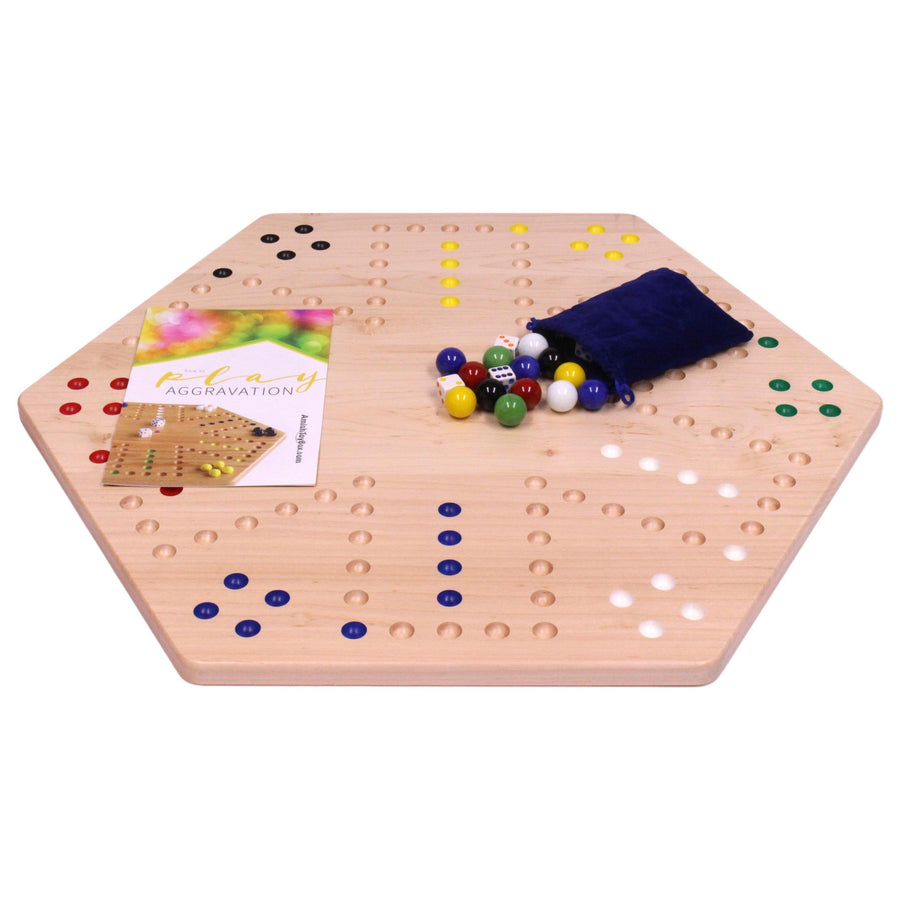 Aggravation Wahoo Marble Board Game, Double-Sided