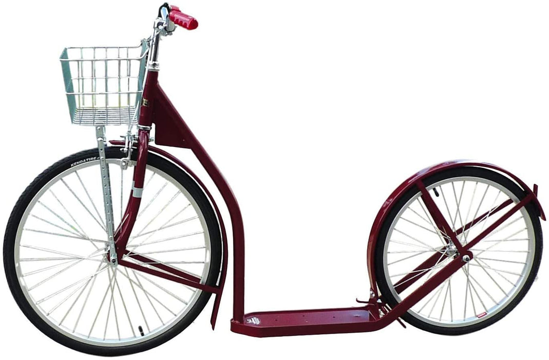 Amish-Made Deluxe Kick Scooter Bike, 24" Front Wheel 20" Rear Wheel, Adult-Size