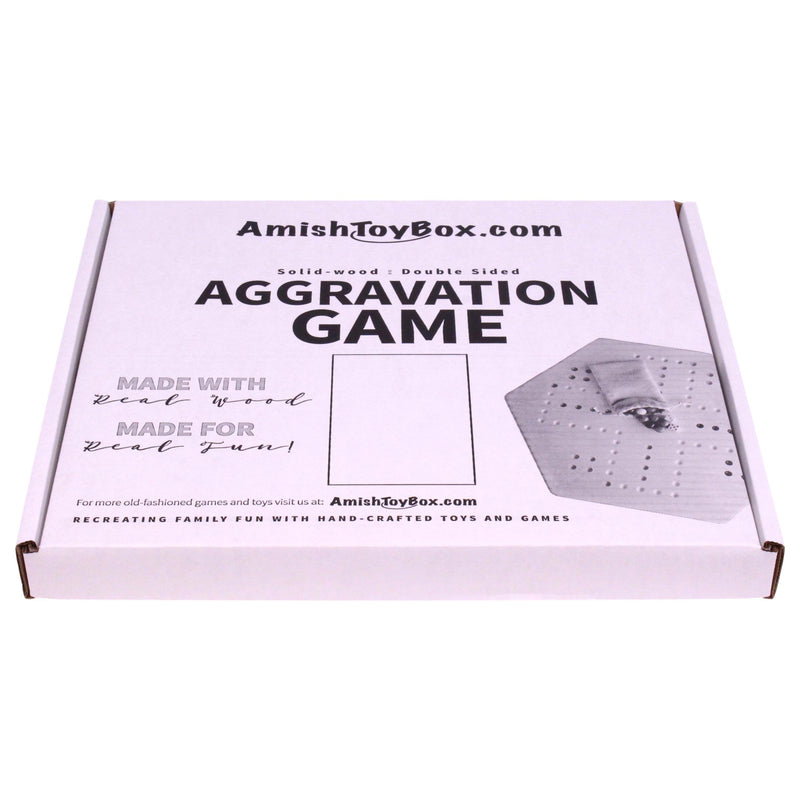 Solid Oak 16" Wide Aggravation Game Board, Unpainted Holes, Double-sided