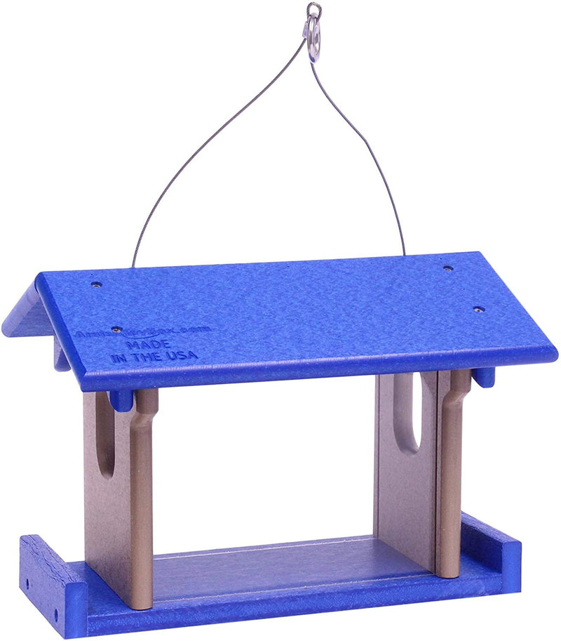 Amish-Made Bluebird Feeder, Made With Poly Lumber, For Feeding Mealworms