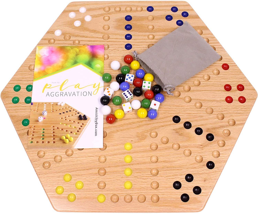 Aggravation Wahoo Marble Board Game, Double-Sided