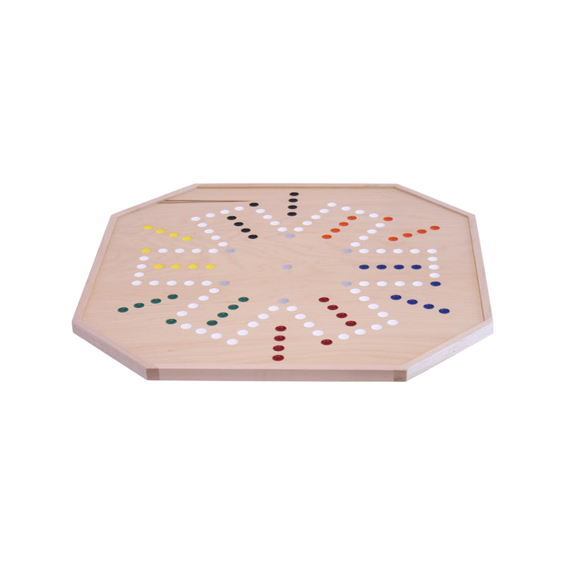 Aggravation and Chinese Checkers Combo Game Board Set - 25" Wide - Maple Wood - with Large 1" Marbles and Dice