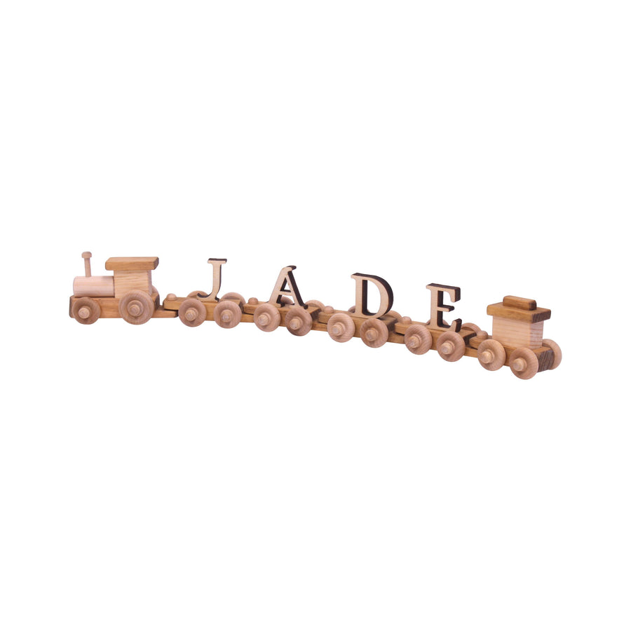 Wooden Name Train Toy, Custom ABC Letter Train, Amish-Made