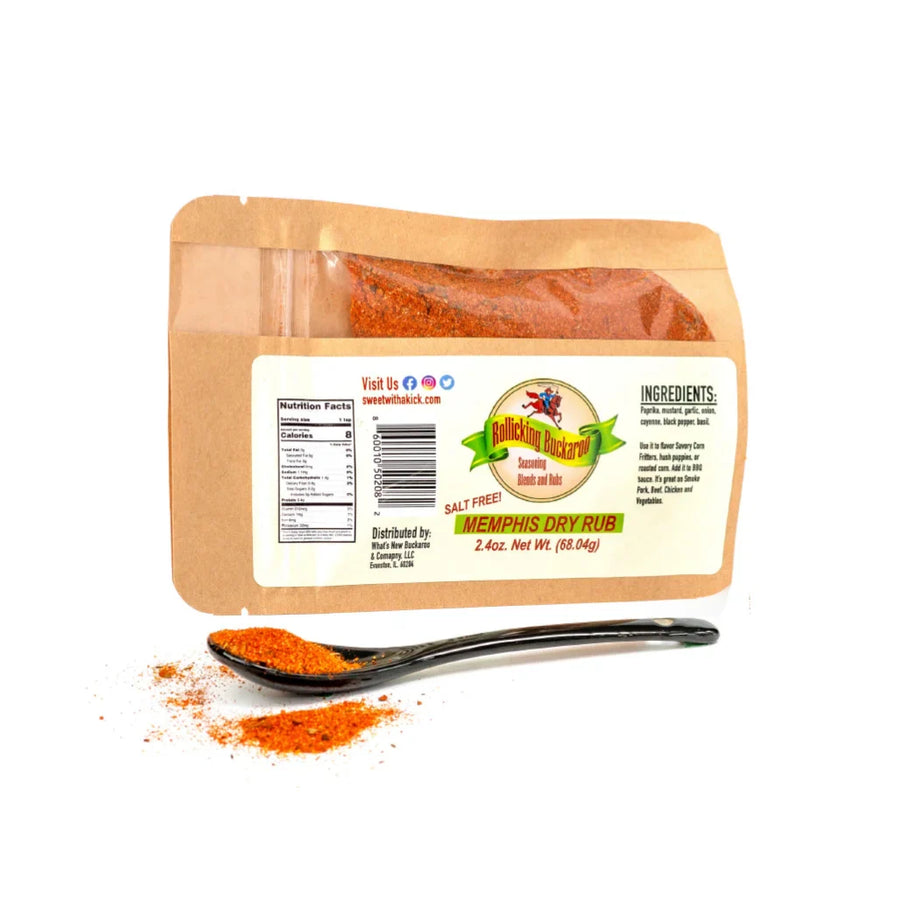 Memphis Dry Rub (Salt-Free and Hot) Seasoning Blend
