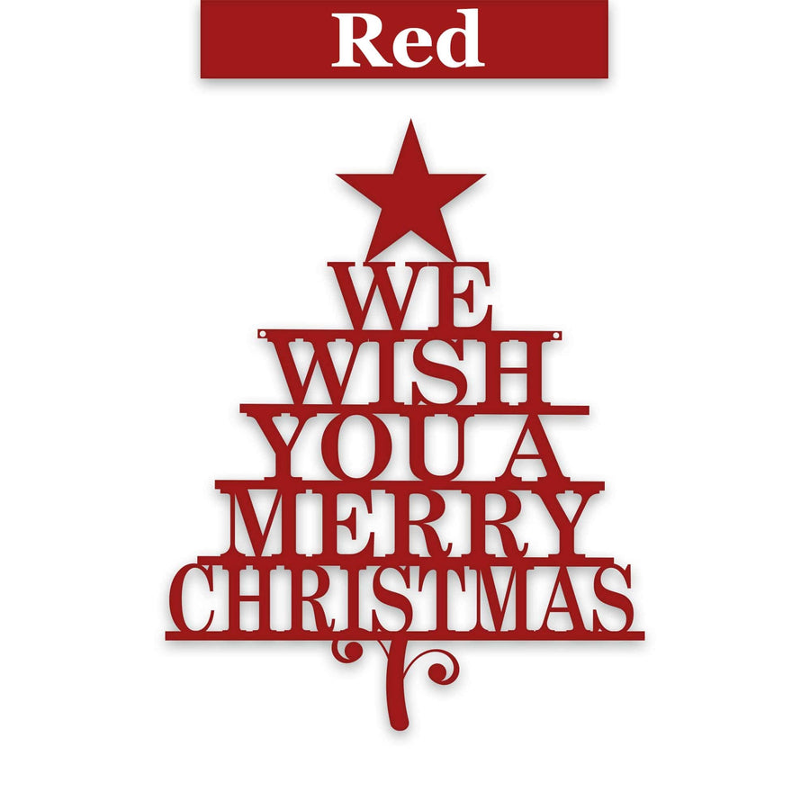 Merry Christmas Tree - Metal Art Sign Decor