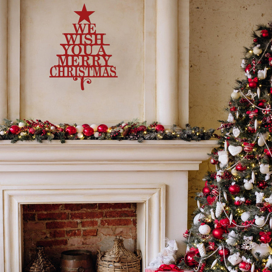 Merry Christmas Tree - Metal Art Sign Decor