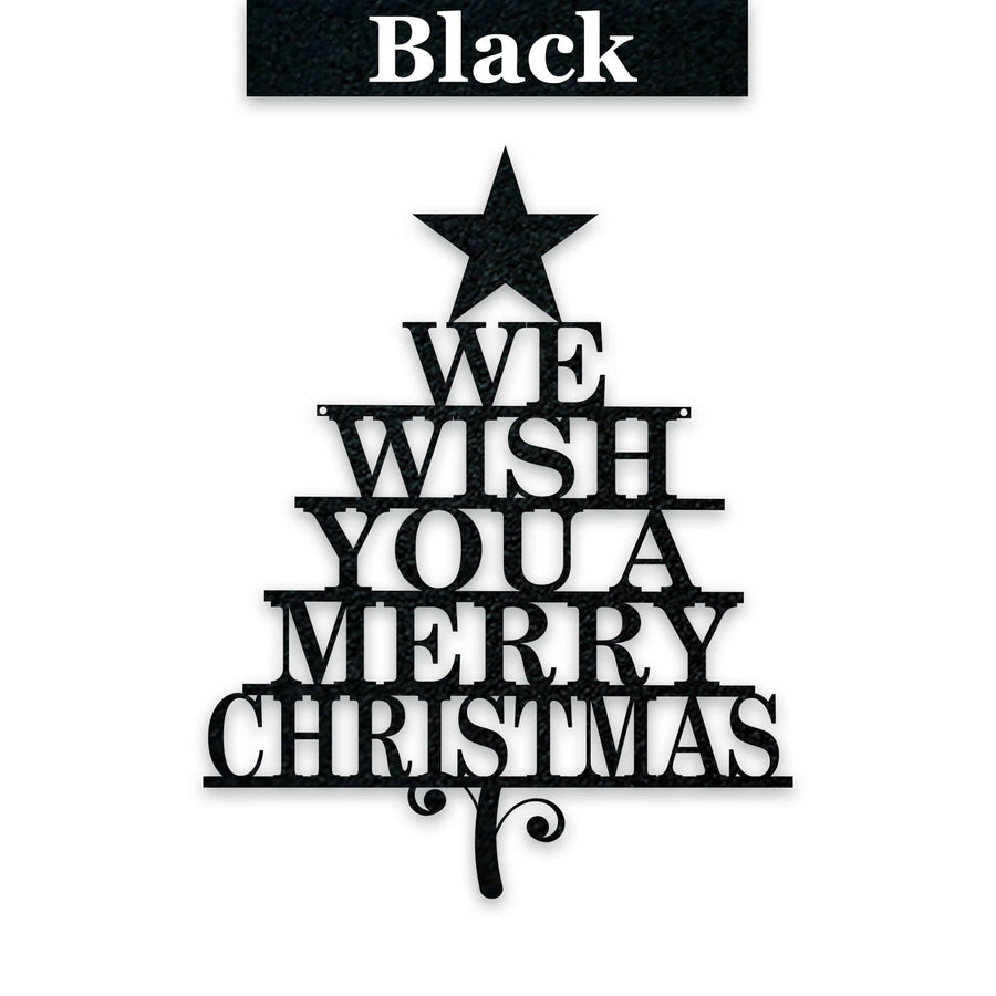 Merry Christmas Tree - Metal Art Sign Decor