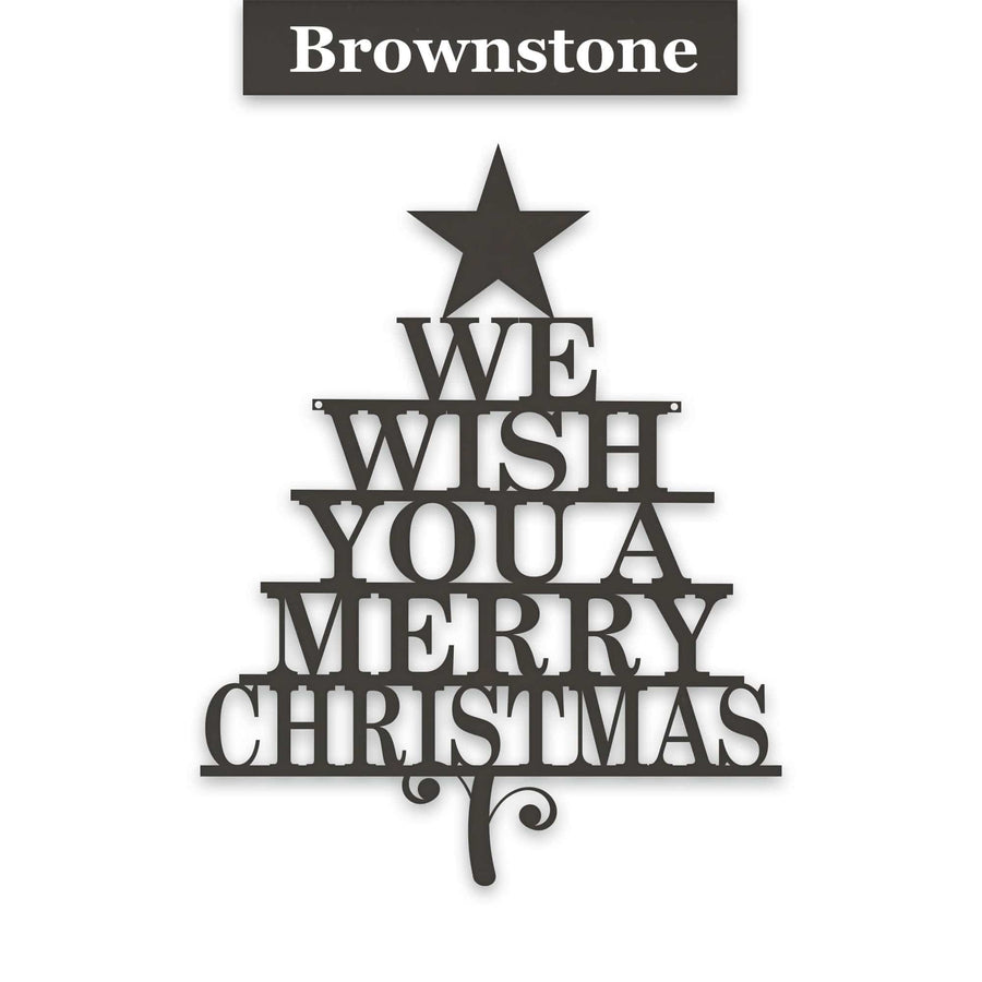 Merry Christmas Tree - Metal Art Sign Decor