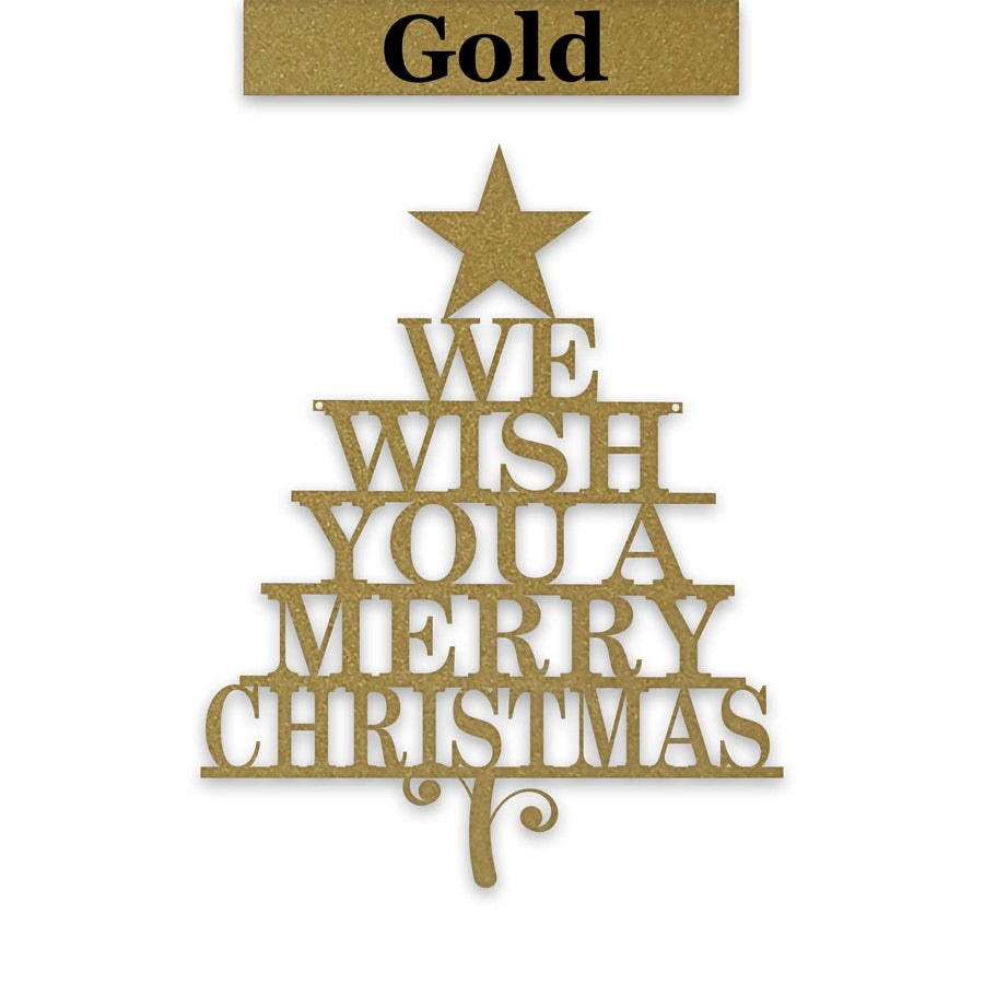 Merry Christmas Tree - Metal Art Sign Decor