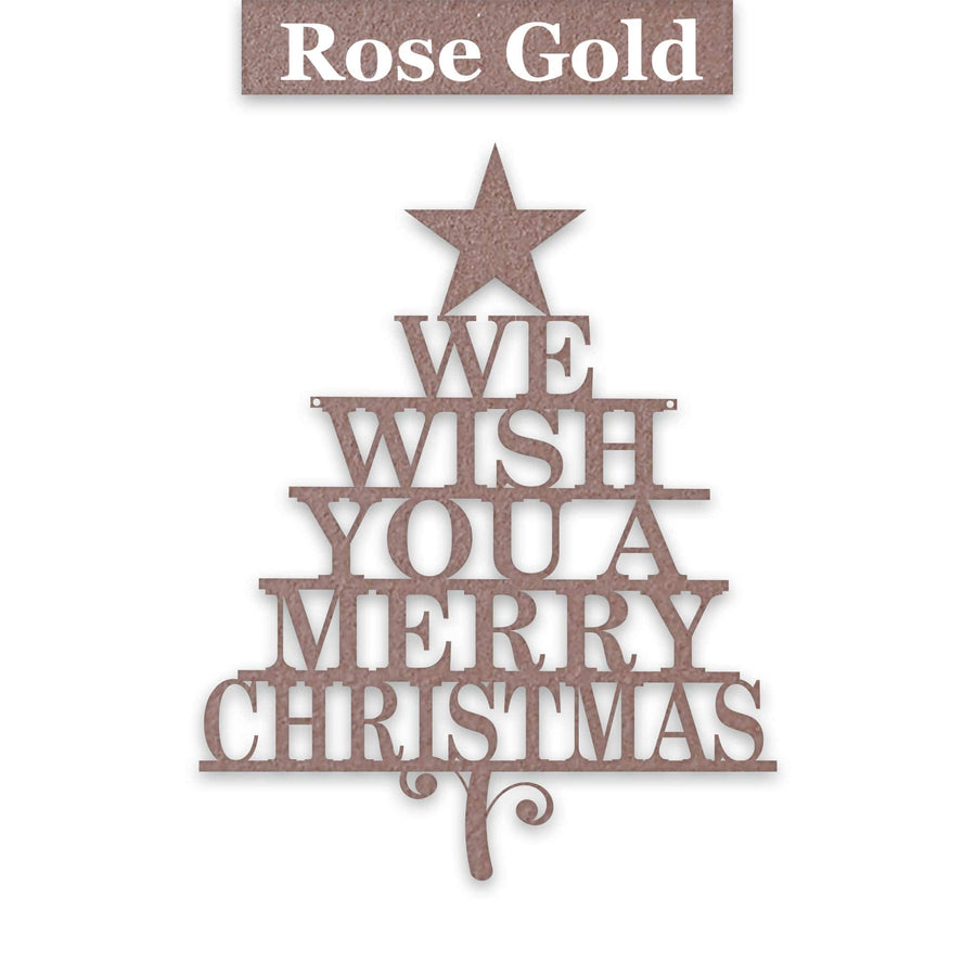 Merry Christmas Tree - Metal Art Sign Decor