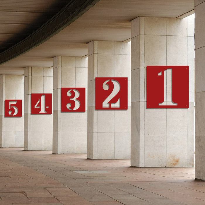 Metal Dock /Garage Door Numbers