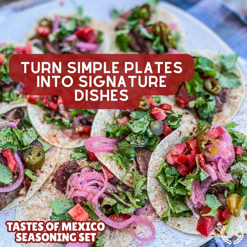 Mexican Seasoning Gift Set - Tastes of Mexico - Artisanal Spice Blends Six Pack Collections & Gift Sets Gustus Vitae