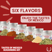 Mexican Seasoning Gift Set - Tastes of Mexico - Artisanal Spice Blends Six Pack Collections & Gift Sets Gustus Vitae