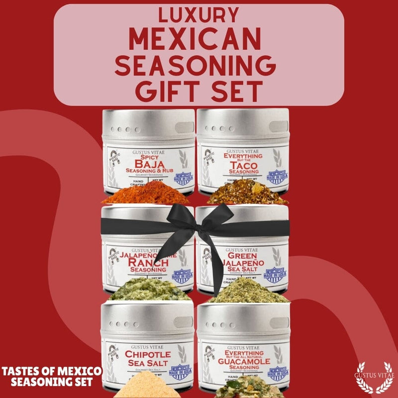 Mexican Seasoning Gift Set - Tastes of Mexico - Artisanal Spice Blends Six Pack Collections & Gift Sets Gustus Vitae