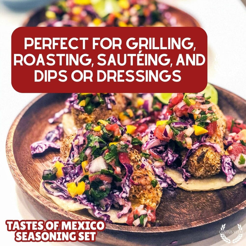 Mexican Seasoning Gift Set - Tastes of Mexico - Artisanal Spice Blends Six Pack Collections & Gift Sets Gustus Vitae