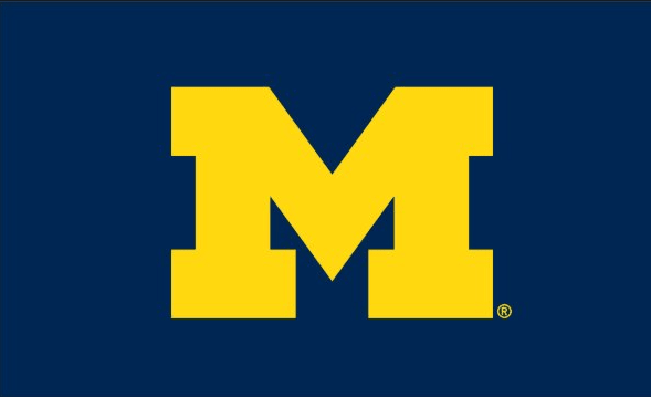 Michigan Wolverines Block M NCAA flag in multiple sizes