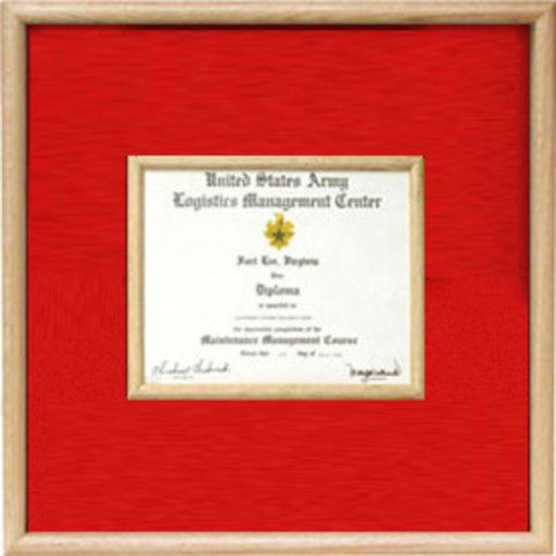 Air Force certificate in middle Display case. - The Military Gift Store