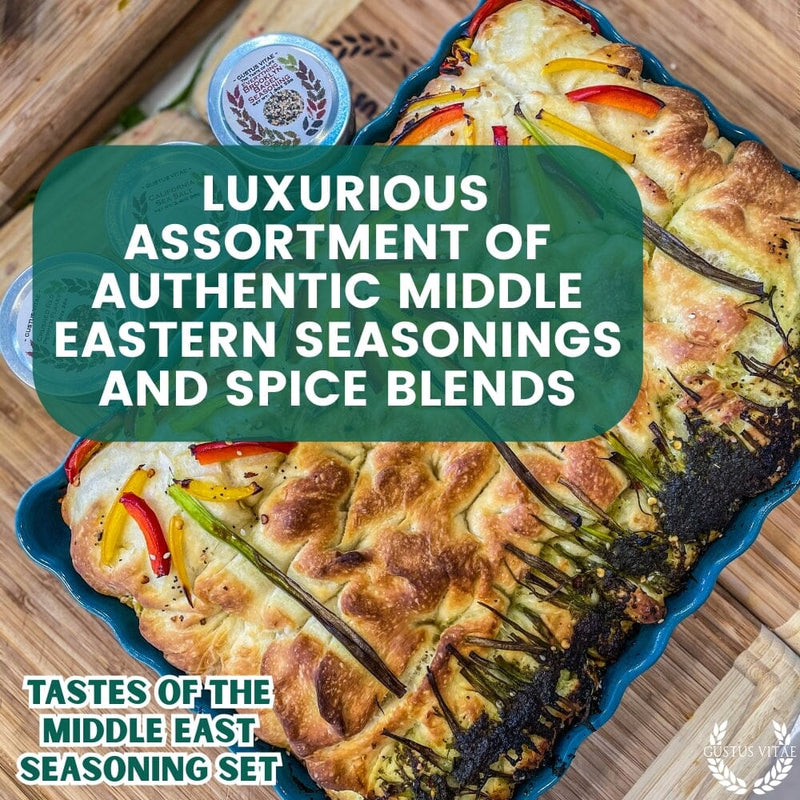 Middle Eastern Seasoning Gift Set - Tastes of The Middle East - Artisanal Spice Blends Six Pack Collections & Gift Sets Gustus Vitae