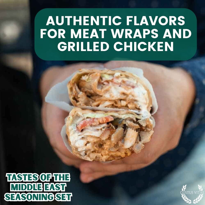 Middle Eastern Seasoning Gift Set - Tastes of The Middle East - Artisanal Spice Blends Six Pack Collections & Gift Sets Gustus Vitae