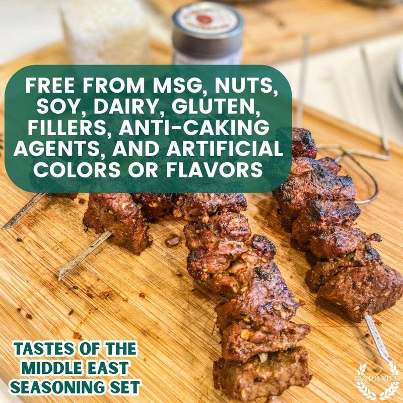 Middle Eastern Seasoning Gift Set - Tastes of The Middle East - Artisanal Spice Blends Six Pack Collections & Gift Sets Gustus Vitae