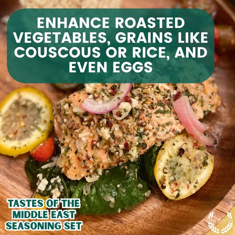 Middle Eastern Seasoning Gift Set - Tastes of The Middle East - Artisanal Spice Blends Six Pack Collections & Gift Sets Gustus Vitae