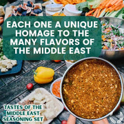 Middle Eastern Seasoning Gift Set - Tastes of The Middle East - Artisanal Spice Blends Six Pack Collections & Gift Sets Gustus Vitae