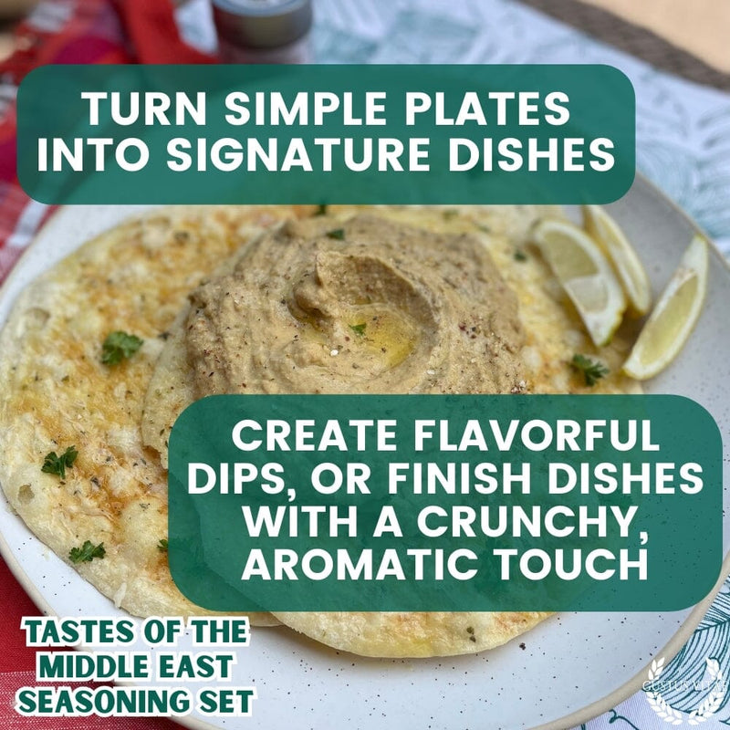 Middle Eastern Seasoning Gift Set - Tastes of The Middle East - Artisanal Spice Blends Six Pack Collections & Gift Sets Gustus Vitae