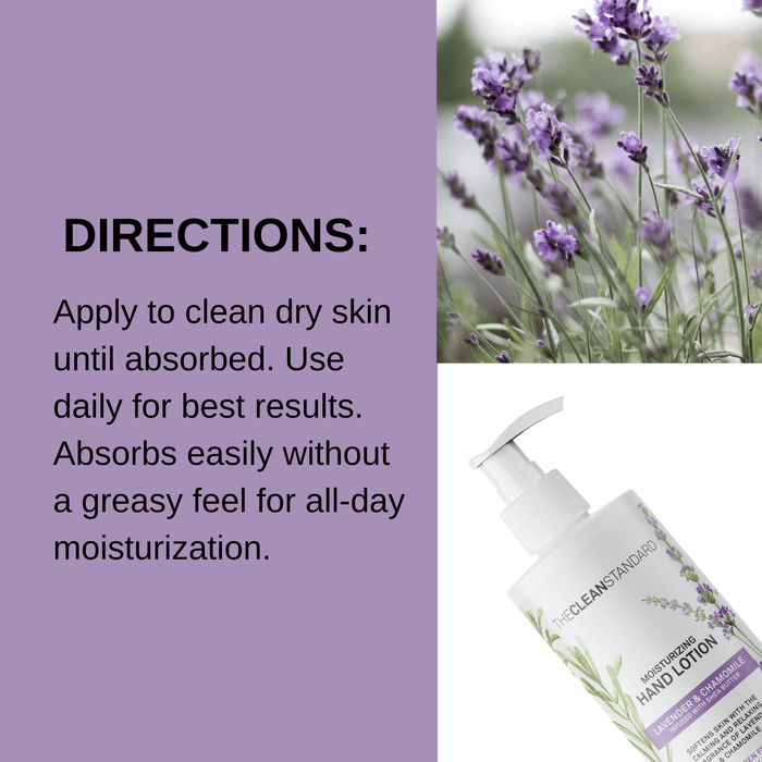 Moisturizing Hand Lotion for Dry Skin and Moisturizer with Shea Butter, Lavender and Chamomile | Hydrating Non Greasy Hand Cream for Women and Men by THE CLEAN STANDARD | 2 Bottle Set x 16 fl oz with Lotion Pump Hand Lotion LOS ANGELES BRANDS 