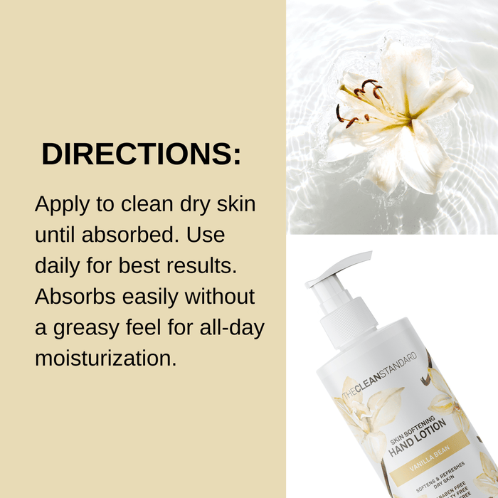 Moisturizing Hand Lotion for Dry Skin and Moisturizer with Shea Butter, Vanilla Extract | Hydrating Non Greasy Hand Cream for Women and Men by THE CLEAN STANDARD | 2 Bottle Set x 16 fl oz with Lotion Pump Hand Lotion LOS ANGELES BRANDS 