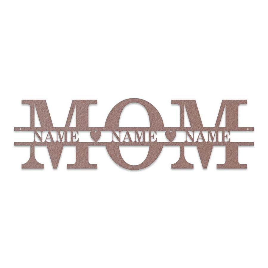 Mom & Family Names Custom Metal Sign