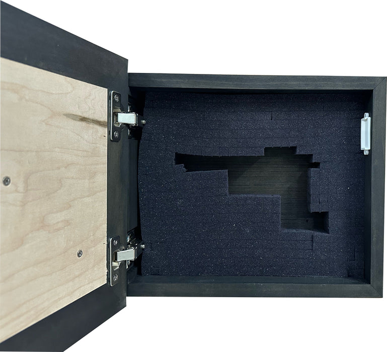 Personalized Monogrammed Last Name Hidden Gun Cabinet In Wall or On Wall Mount