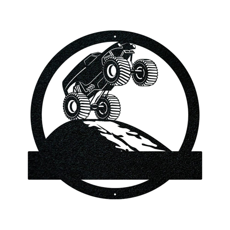 Monster Truck Monogram Sign