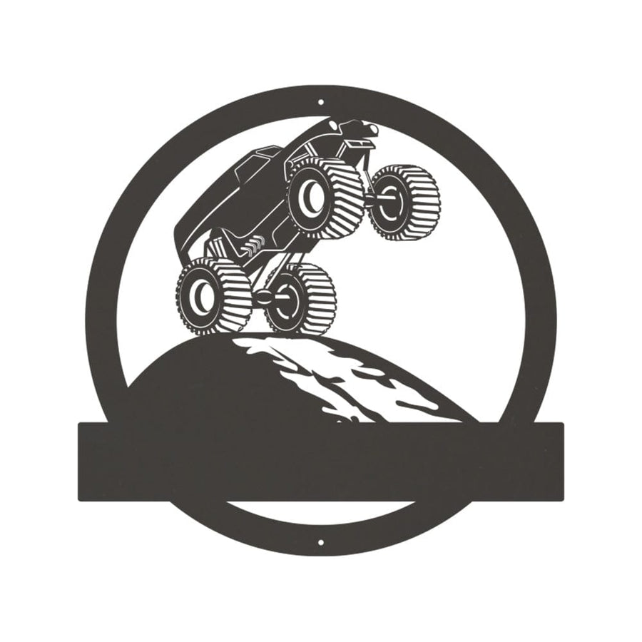 Monster Truck Monogram Sign
