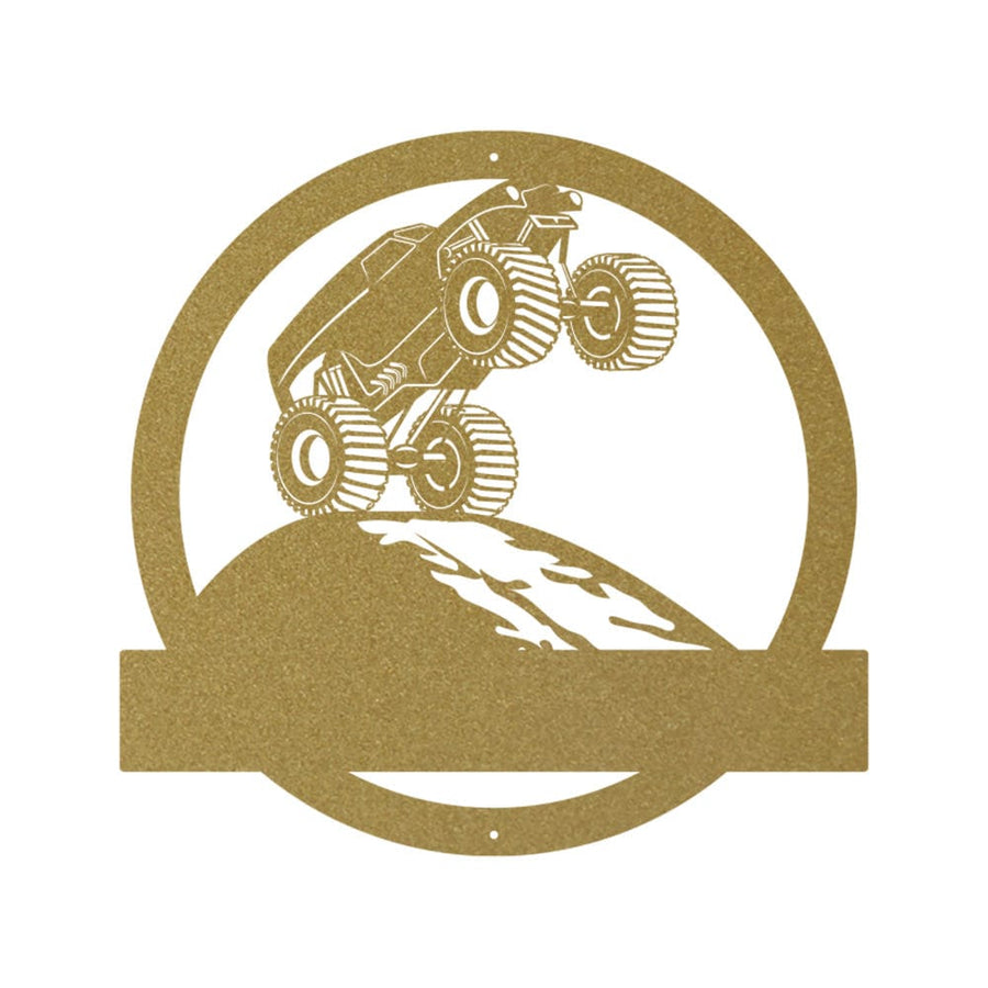 Monster Truck Monogram Sign
