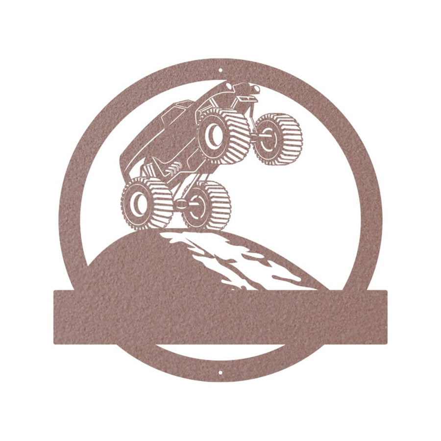 Monster Truck Monogram Sign