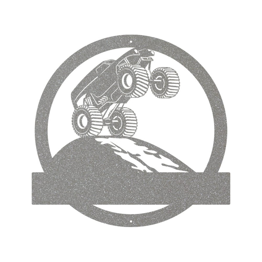Monster Truck Monogram Sign