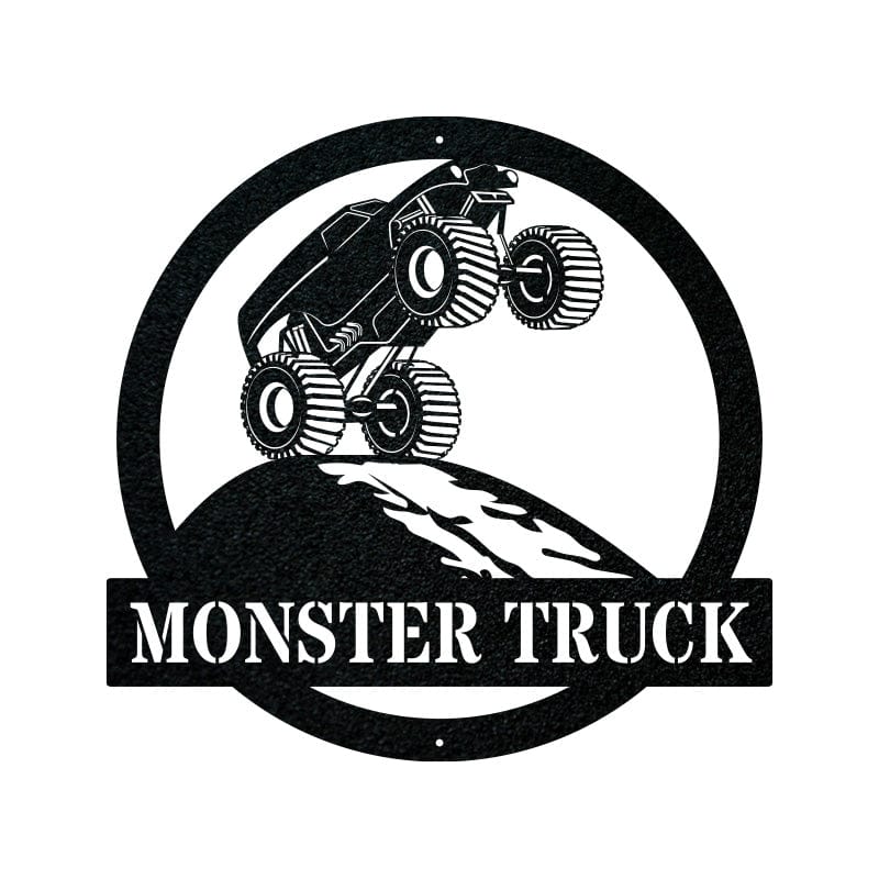 Monster Truck Monogram Sign