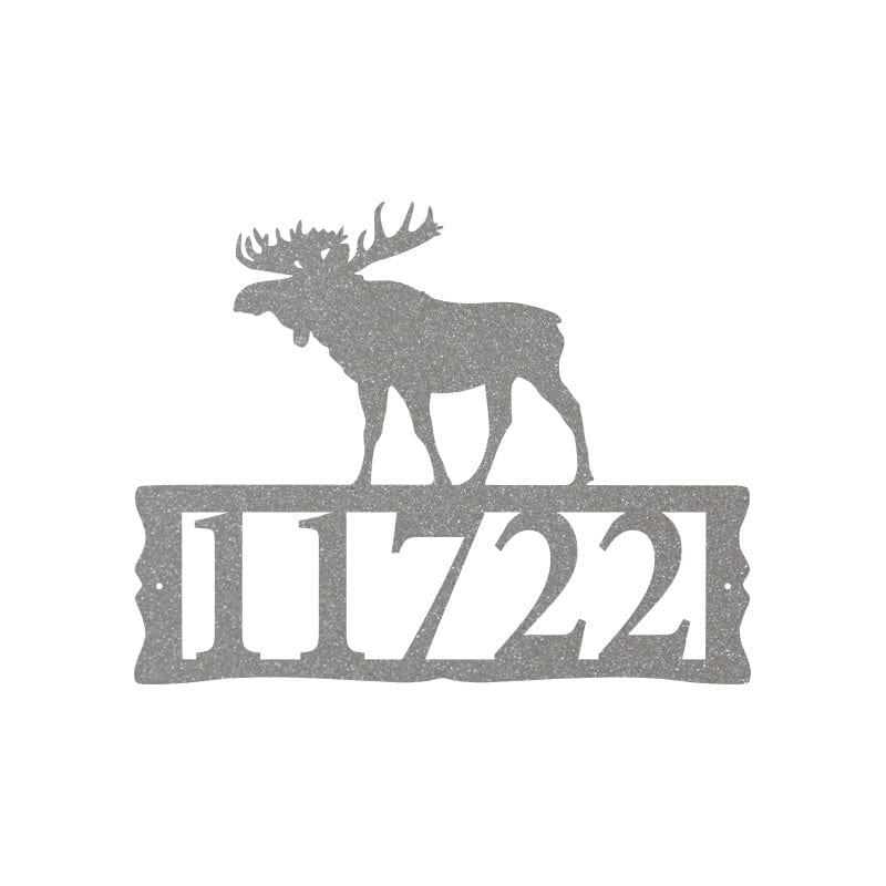 Moose Metal Address Plaque