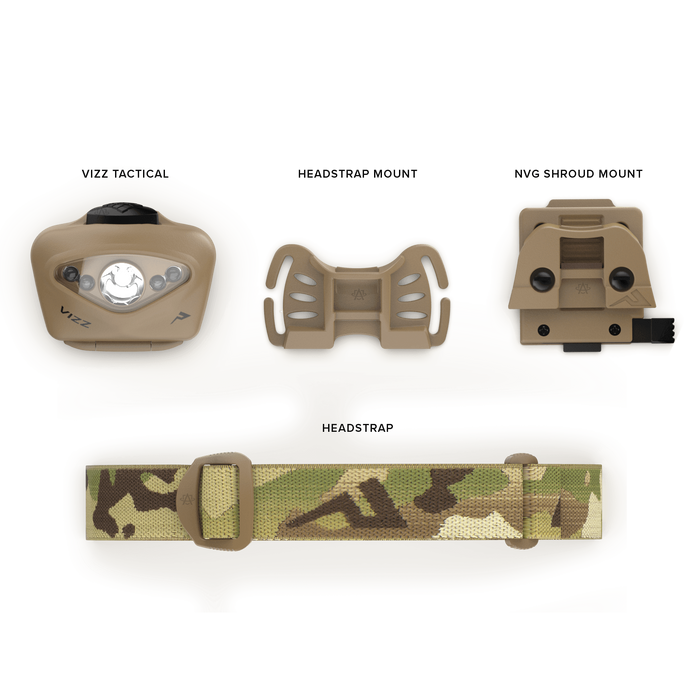 Princeton Tec Vizz Tactical MPLS | 550 Lumens Headlamp | Made in USA